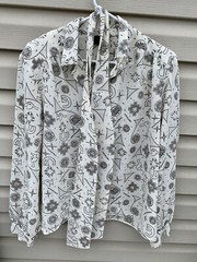 Vintage Woman’s Dalton Boho Aztec Art Deco Blouse size 16
