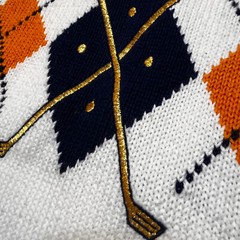 VTG Quantum 80s Golf Argyle Sweater Preppy Country Club SZ M Old Money Classic