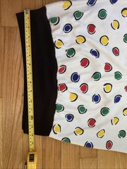Vintage 1980s Peter Popovitch Women’s Shirt Colorful Circles Black Bands Buttons