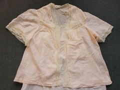 Vintage 60s 70s Nicole Wior Nightgown And Top Set Robe Maxi Sheer Baby Pink M/L