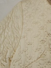 Vintage 60s Gold Lamé Robe Quilted Lounge Wear Size 12 Lisanne