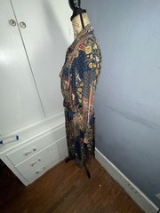 VTG Leslie Fay Midi Dress Belted Size 14P Floral Dressy Classic Chic