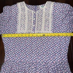 Vintage Jane Schaffhausen Maxi Dress Women’s Size 10 Floral Purple Cottagecore