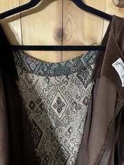 VTG REN FAIRE MAXI DRESS BROWN VELVET TAPESTRY DETAIL Women’s L? Renaissance