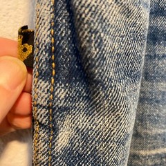 Vintage Sasson Jeans 1980s High Waisted Denim Blue Distressed 42” Long