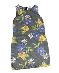 Vintage Y2K 90s Tank Dress DAISIES & GINGHAM Size Small