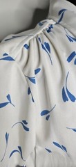 VTG 1970s Retro Worthington Square White Blue Floral Blouse M