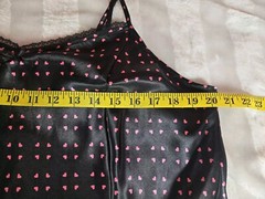 Vintage Y2K Apt.9 Black & Pink Heart Print Chemise Nightie Slip Dress Size XL