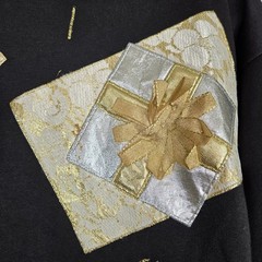 Vintage Marcy’N‎ Me Patrick Lee Black Bow Gift Holiday Crewneck Sweatshirt Small