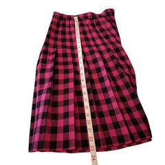 VTG Chad Stevens Pink Black Buffalo Check Skirt Suit Set Clueless 10/12