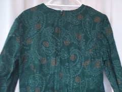 Vintage Coco Bianco Dress size 14 green/gold long sleeve NWT
