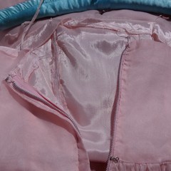Vintage handmade 50s pink chiffon balletcore puffy cupcake mini dress