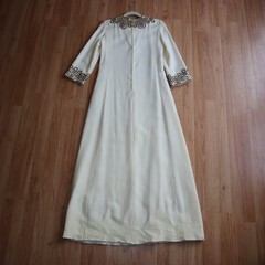 Vintage Saks Fifth Avenue 60s Hostess Dressing Gown Kaftan Small Caftan