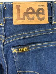 Vtg 70s Lee Riders Sanforized Union Made Usa Jeans Womens 0 (24Wx34L) Indigo