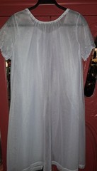Vtg Lorraine Chiffon Peignoir Set S 60s Purple Babydoll Robe Lingerie *FLAWS*