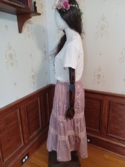 Vintage 1990s/Y2K Metro Wear Dusty Rose Boho Cottagecore Tiered Floral Maxi…