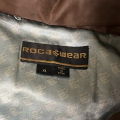 Rocawear Y2K Vintage Down Puffer Jacket Coat Fur Hood Logo Women’s XL Hip Hop
