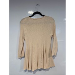 Y2K vintage vibes Altar’d State Ribbed Scoop Neck Henley Top in Cream size med