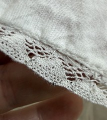 J Peterman Sz L White Cotton Petticoat Nightgown Midi Cottagecore Prairie Ribbon