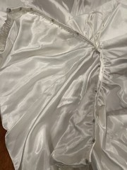 Vintage 80’s Demetrios Sequin Beaded Floral Lace Wedding Dress W/ Train. Sz 10.