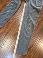 Vintage 70s Chemin De Fer Corduroy High Waisted Pants Gray Size 24