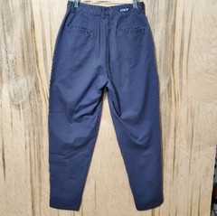 Patagonia Womens Vtg 90s Navy Pleated High Rise Tapered Leg Cotton Chino Size 12