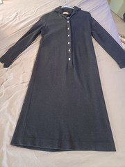 Vintage Women’s Lady Carol of New York Black Dress USA S/M button front