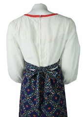 Vintage 70s Mr “B” US Women’s M 10 Eyelet Lace Floral Cottage Core Prairie Dress