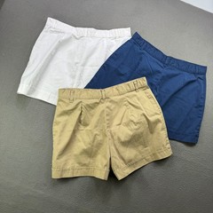 Lot of 3 Vintage Sears High Rise Chino Shorts Women 18 Cuffed USA 80s Retro Chic