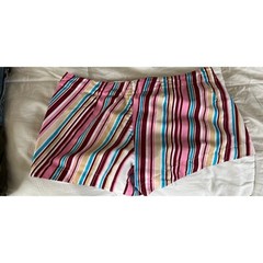 Vintage 1970’s Girl Star Striped Shorts Front White Tie Made In Brazil Size 3 Pi