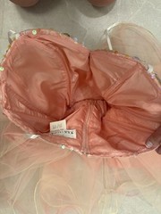 Vintage Y2K Masquerade Pink Beaded Iridescent Corset Tulle Mini Dress Size 3/4