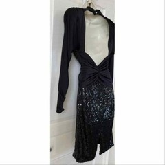 KAREN OKADA CLIMAX DAVID HOWARD Vtg 80’s Sequins Cocktail Party Dress XS