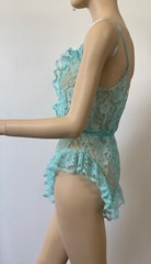 Vintage Victoria’s Secret CROWN Label 80s Lace Lingerie Bodysuit Teddy S-M USA