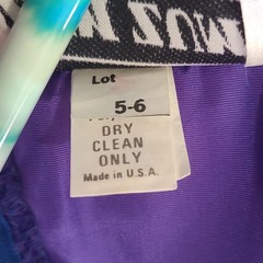Zum Zum 1980s Party Dress Juniors 5-6 Purple Blue Lace Polyester Acetate
