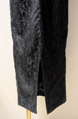 CLIMAX David Howard Vintage 90’s Black Lace Column Maxi Dress Long Gown XS/S