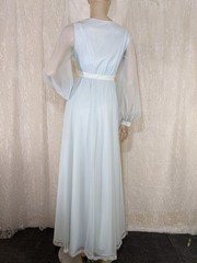VTG Olga Stretch Full Sweep Lace Lingerie Nightgown Chiffon Peignoir Robe Set S