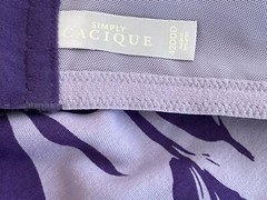 923 CACIQUE 42DDD Purple Floral Molded Cup Cotton blend Underwire Bra #9860