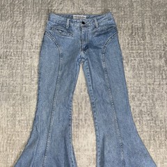 Made in the Shade Vintage Flare Jeans Blue Light Wash Bell Bottoms Pants Size 1