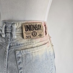 VINTAGE Union Bay Womens Size 5/6 Mom Jeans Ultra High Rise Tapered Tie Dye 90s