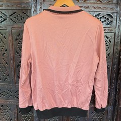 VTG Cricket Lane Pink Pullover Sock Hop Top M 50s Rockabilly Pin Up Womens L/S