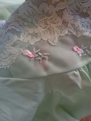 1960s Shadowline Elegant Peignoir Set Nightgown Robe SZ L Spring Easter Green