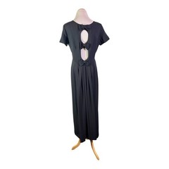 Vintage Jeffrey & Dara Evenings Size 10 Black Gown Back Cutouts