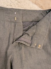 Vintage 2006, low rise gray slacks, Women 8. 32 in Waist. 9 in Rise. 30 inseam.