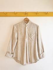 Vintage 70s cotton INDIA IMPORTS OF RHODE ISLAND tunic top shirt blouse 36 S