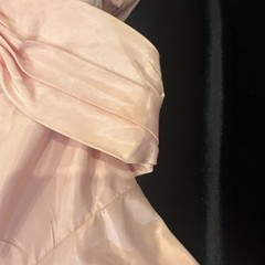 Harry Keiser Party Dress Cocktail Rose Pink Taffeta Vintage 1950s