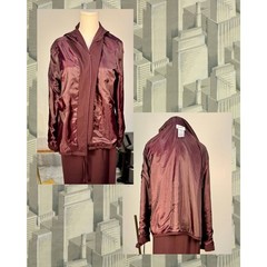 Vintage 90s Jacqueline Ferrar Raisin Athleisure Hoodie and Pencil Skirt Set 12