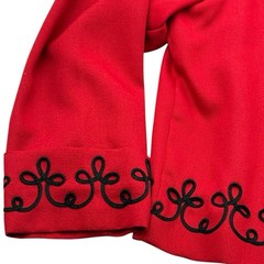 Leslie Fay ’80s Vintage Cropped Career Jacket Womens 12 Red Petite Shoulder Pads