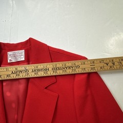 Vtg Pendleton Wool Blazer Jacket Womens Red Lined USA Sz- 12 Petite #750