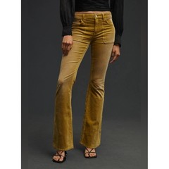 Anthropologie Pilcro Icon Corduroy Flare Jeans Large Rounded Front Pockets 29