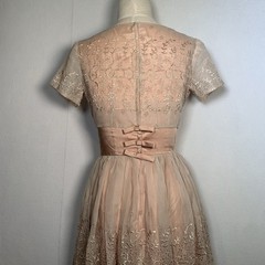 Vintage Union Made 1950’s /60’s Salmon Nylon Party Dress Styled By Joan Barrie